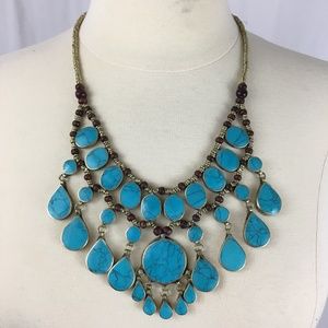 Free People Natalie B. Turquoise Bib Necklace